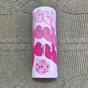 Skinny Resin Tumbler Stainless Steel Pink Yeehaw Disco Ball
